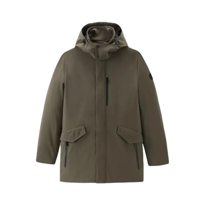 Woolrich Piumino Barrow Mac Soft Shell Verde Militare