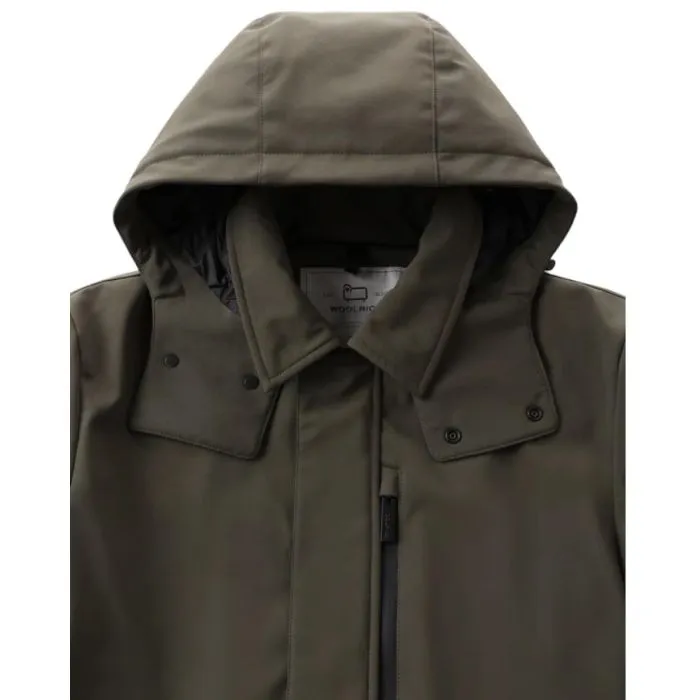 Woolrich Piumino Barrow Mac Soft Shell Verde Militare